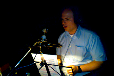 Martijn in de studio